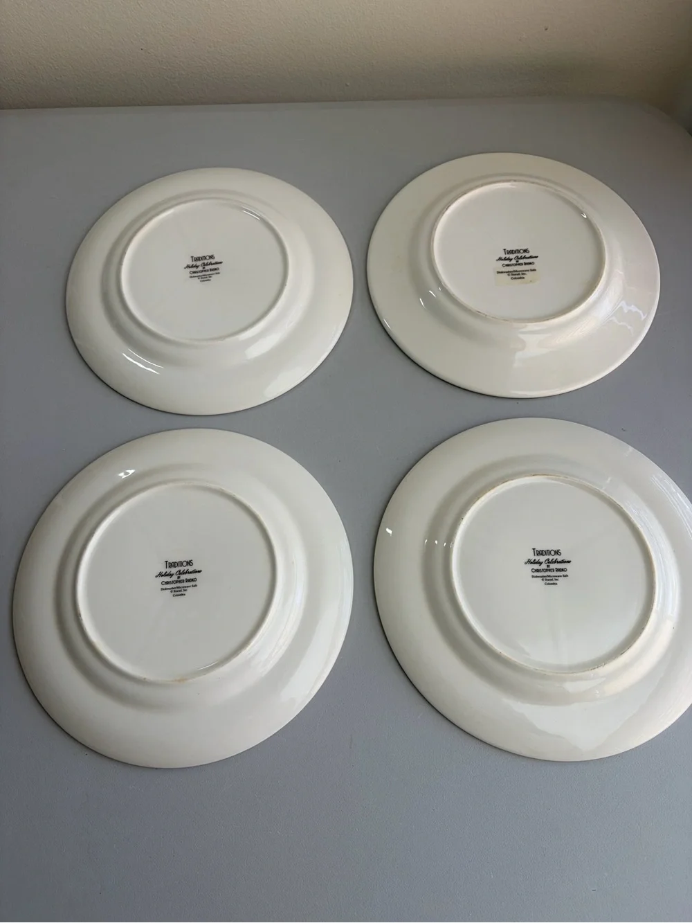 Christopher Radko Traditions Holiday Celebrations Salad Plate Set of 4 Columbia
